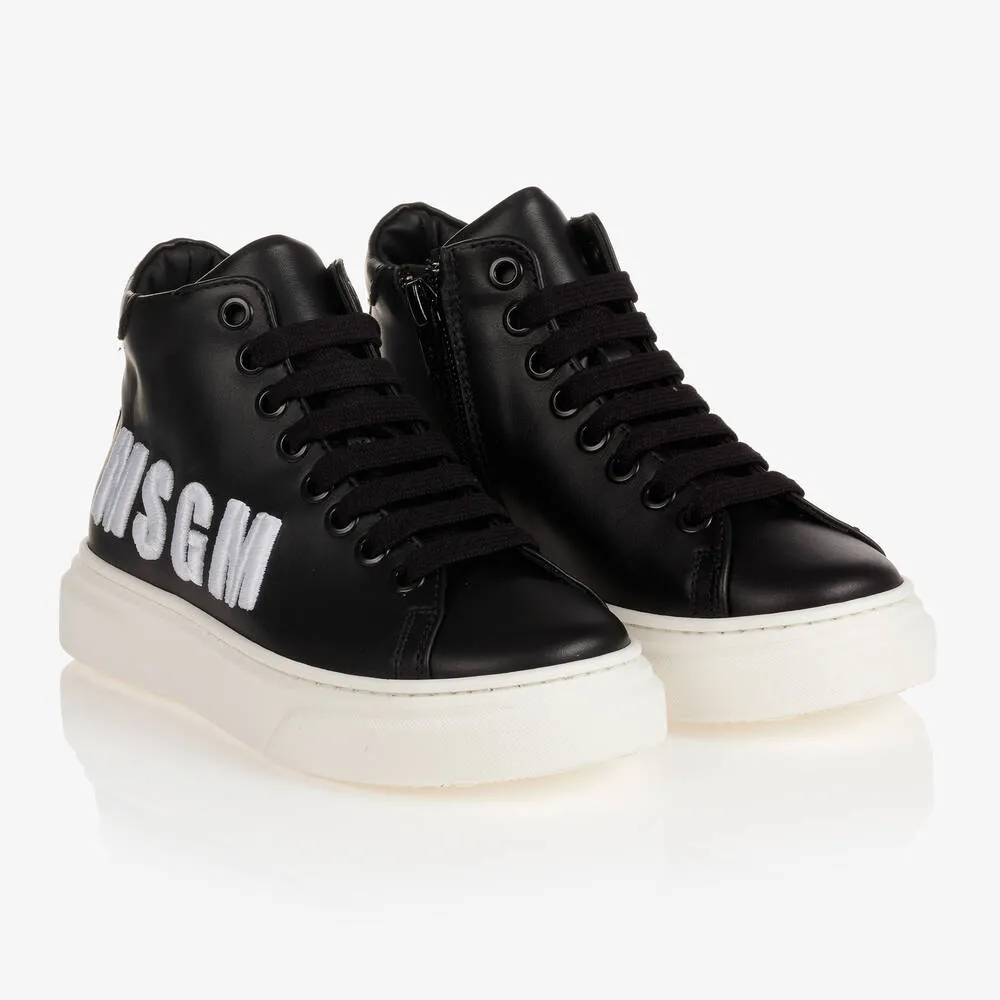 Teen Black High-Top Trainers