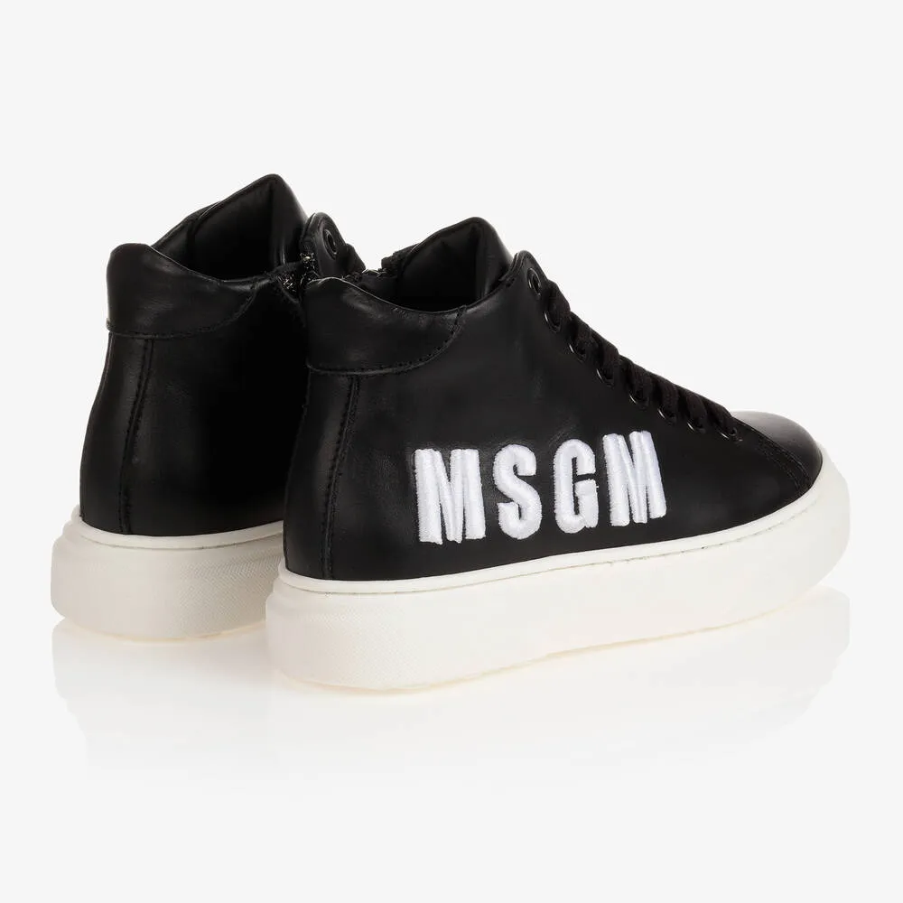 Teen Black High-Top Trainers