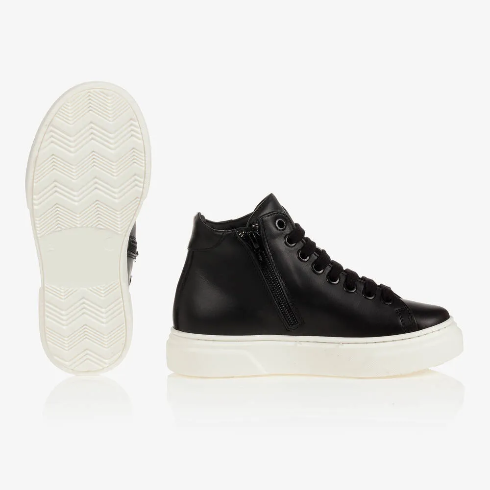 Teen Black High-Top Trainers