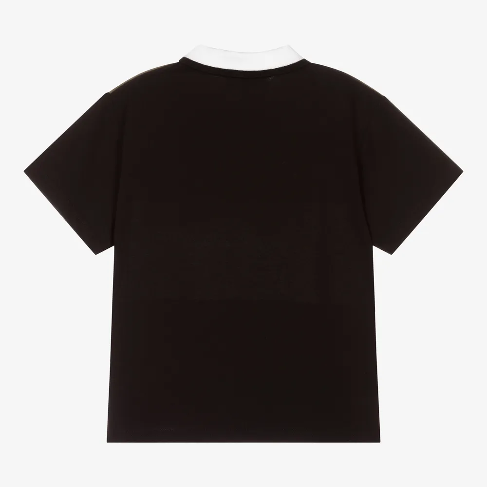 Teen Boys Black Polo Shirt