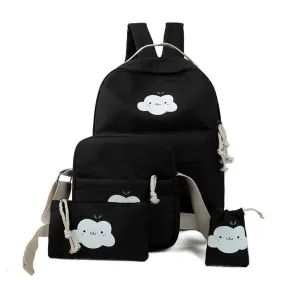 Teenage Girl Clouds Printing Backpack Satchel for School, Women's Travel Bag - Mochila Mujeres.