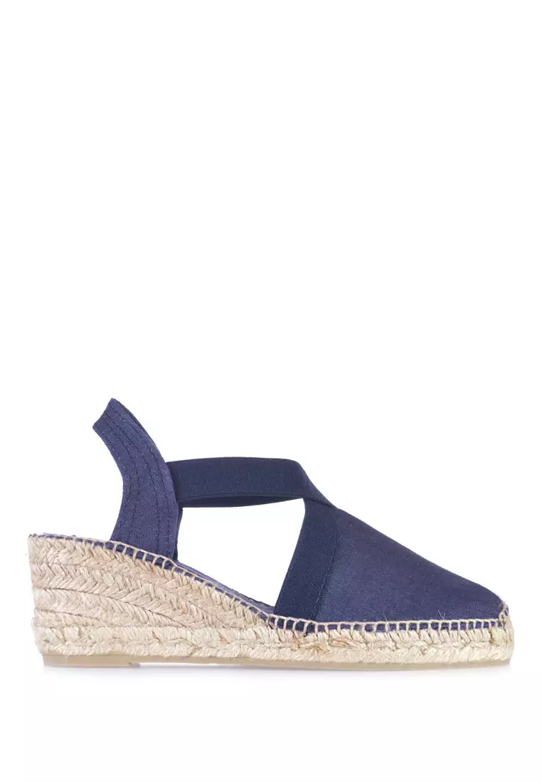 Linen Wedge Espadrilles