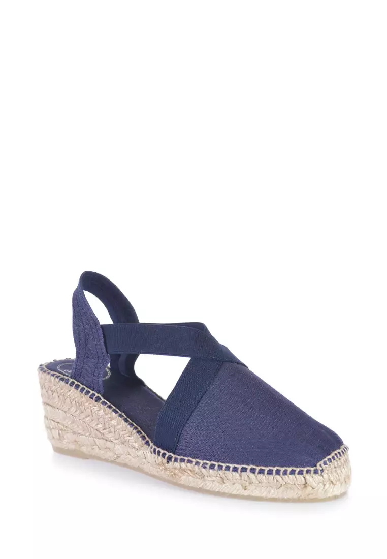 Linen Wedge Espadrilles