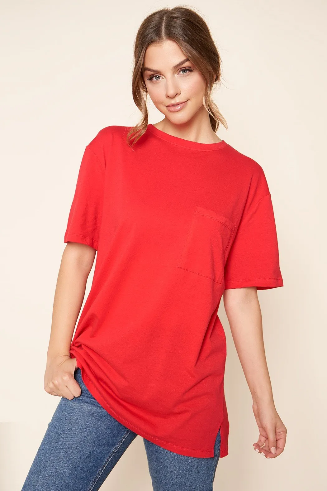 The Boyfriend Cotton Knit T Shirt