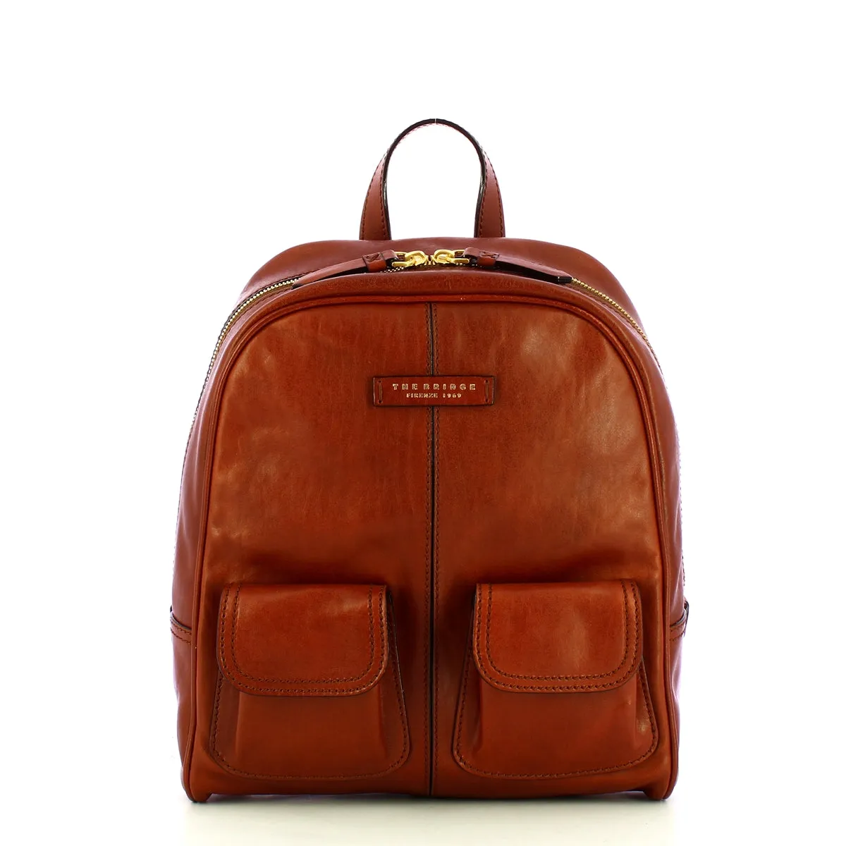 Zainetto Flora Brown Leather Bridge Backpack - MARRONE/14/GOLD - 04246401