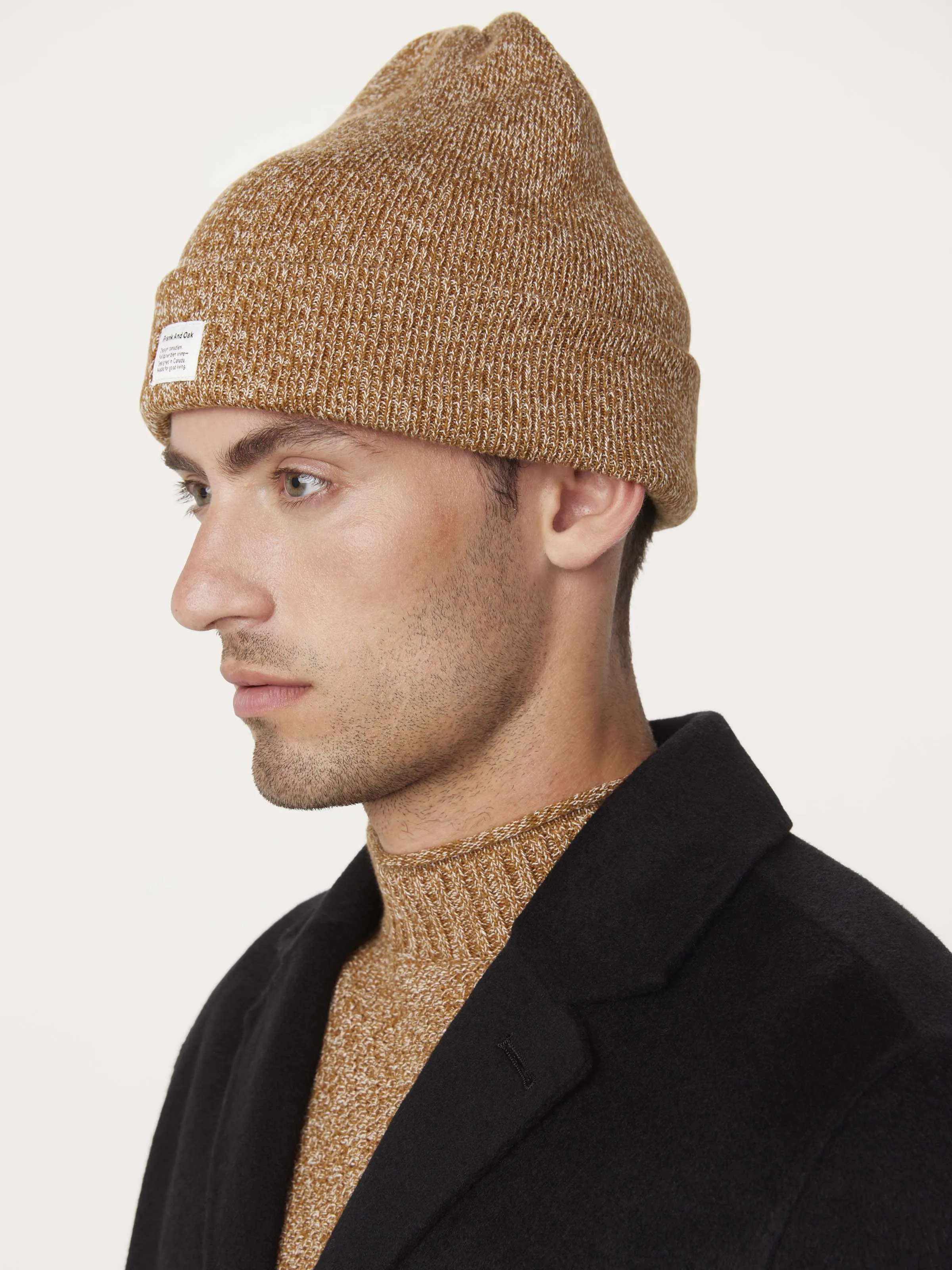 The Cotton Knit Beanie in Pumpkin Spice