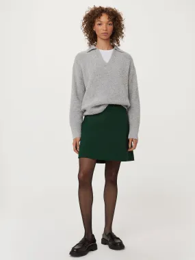 The Double Knit Mini Skirt in Pine Grove