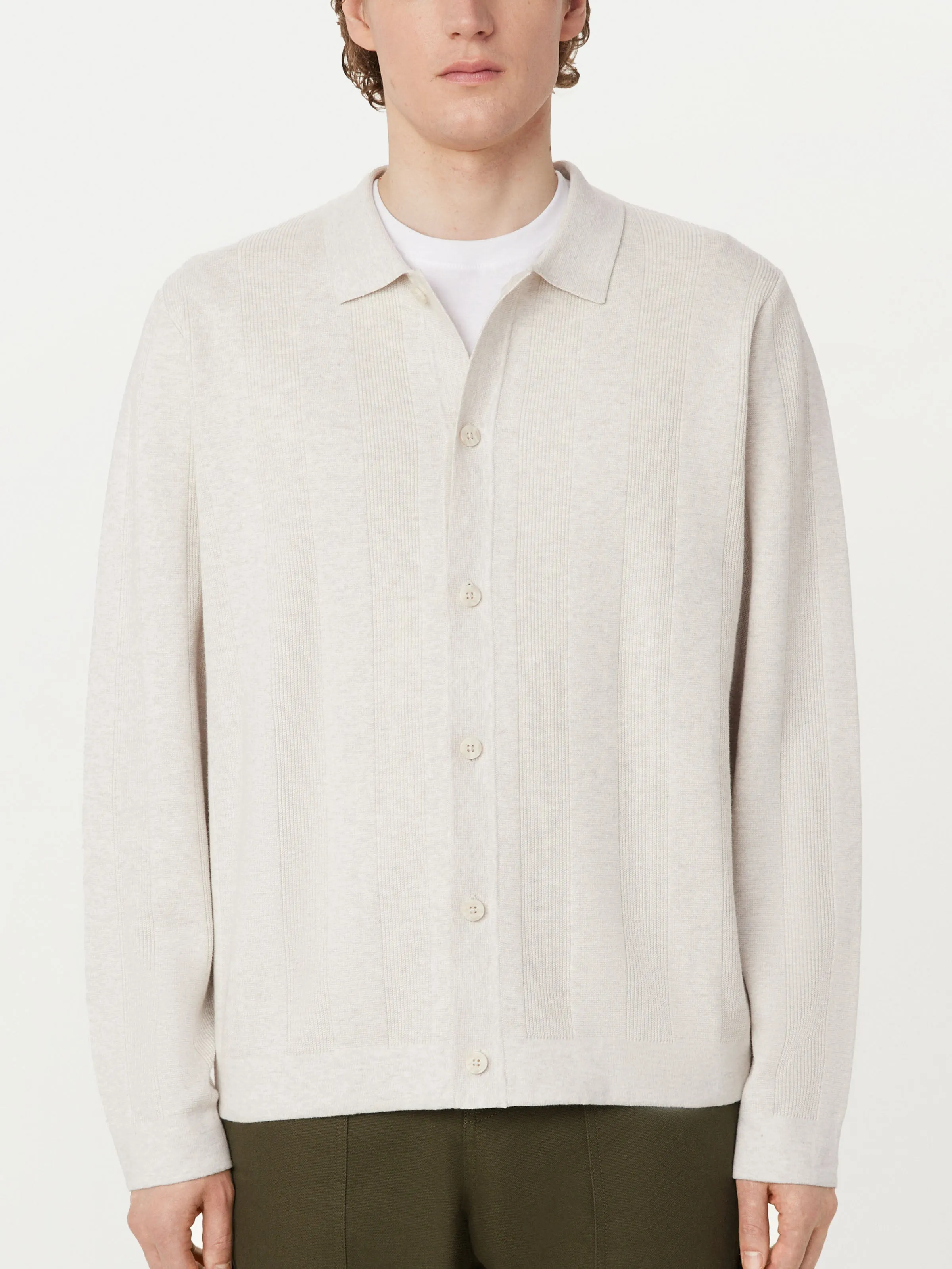 The Knit Overshirt in Cream