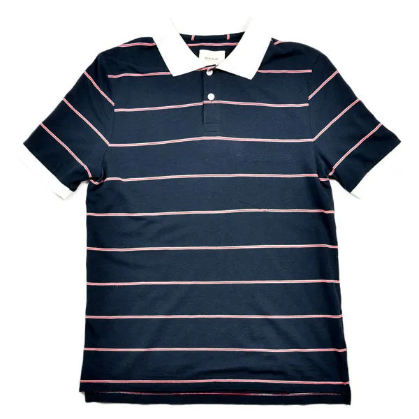 Blue Nights Micro Trad Stripe Pocket Polo