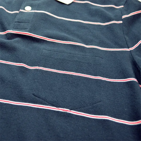 Blue Nights Micro Trad Stripe Pocket Polo