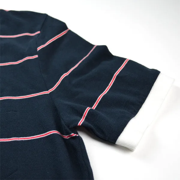 Blue Nights Micro Trad Stripe Pocket Polo