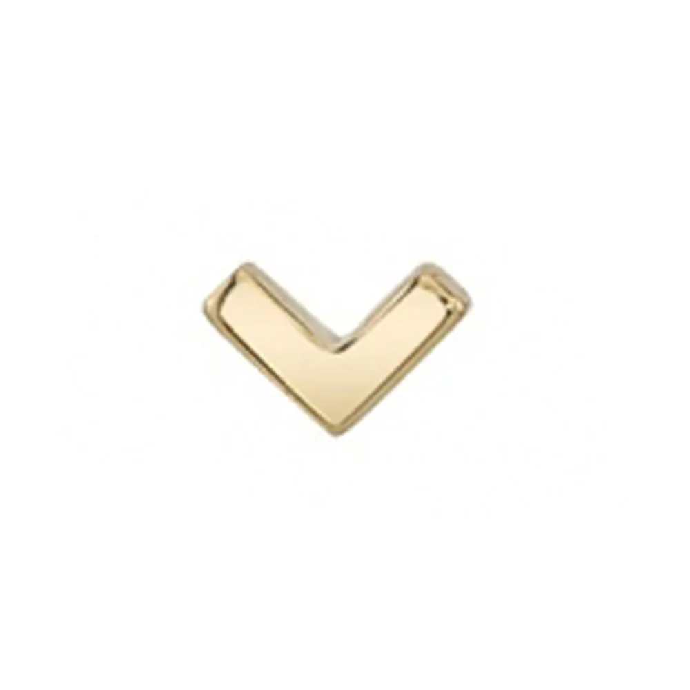 Flat V Pin in Gold by threadless