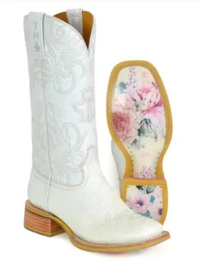 Tin Haul White Wedding Western Boots for Women