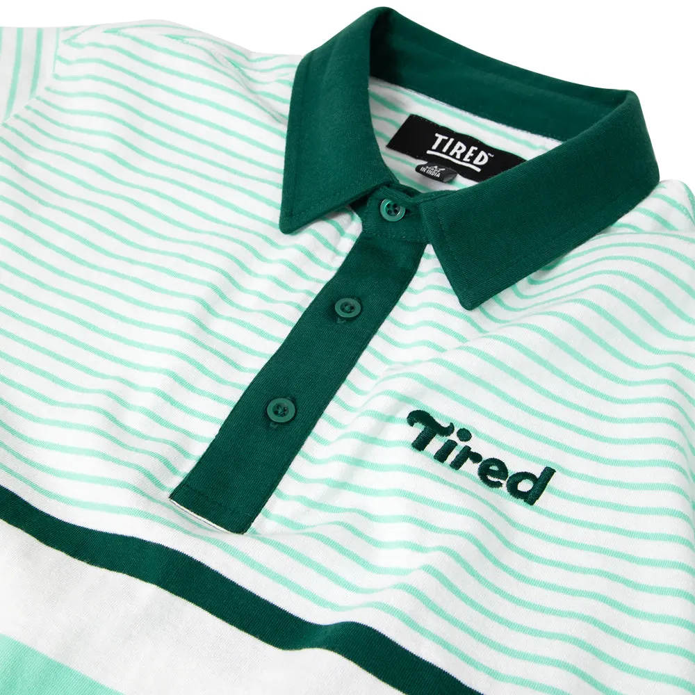 TIRED SUMMER POLO (ORGANIC) // WHITE/ BLUE