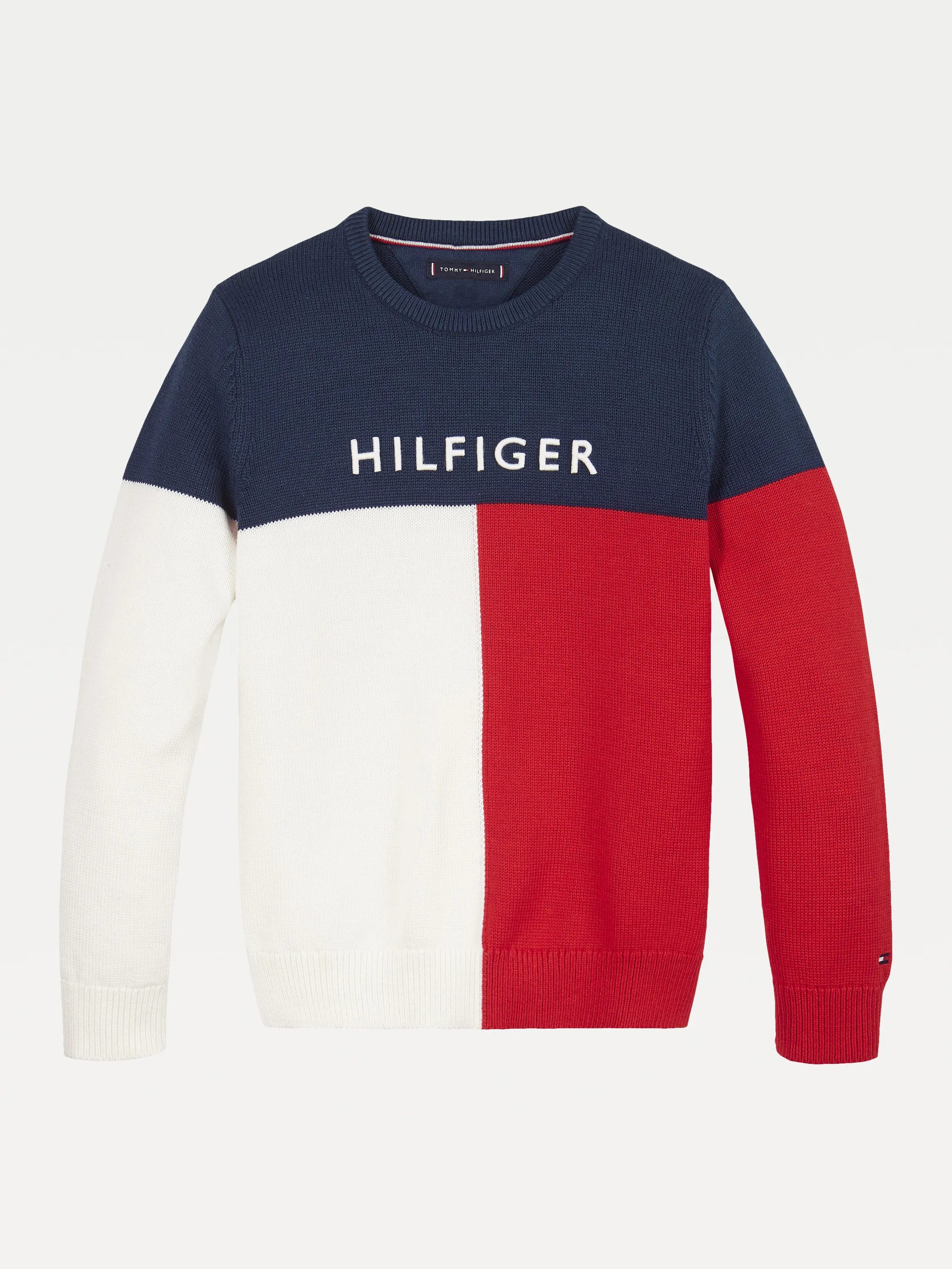 Tommy Hilfiger Boys Colourblock Sweater | Size 3-7  
