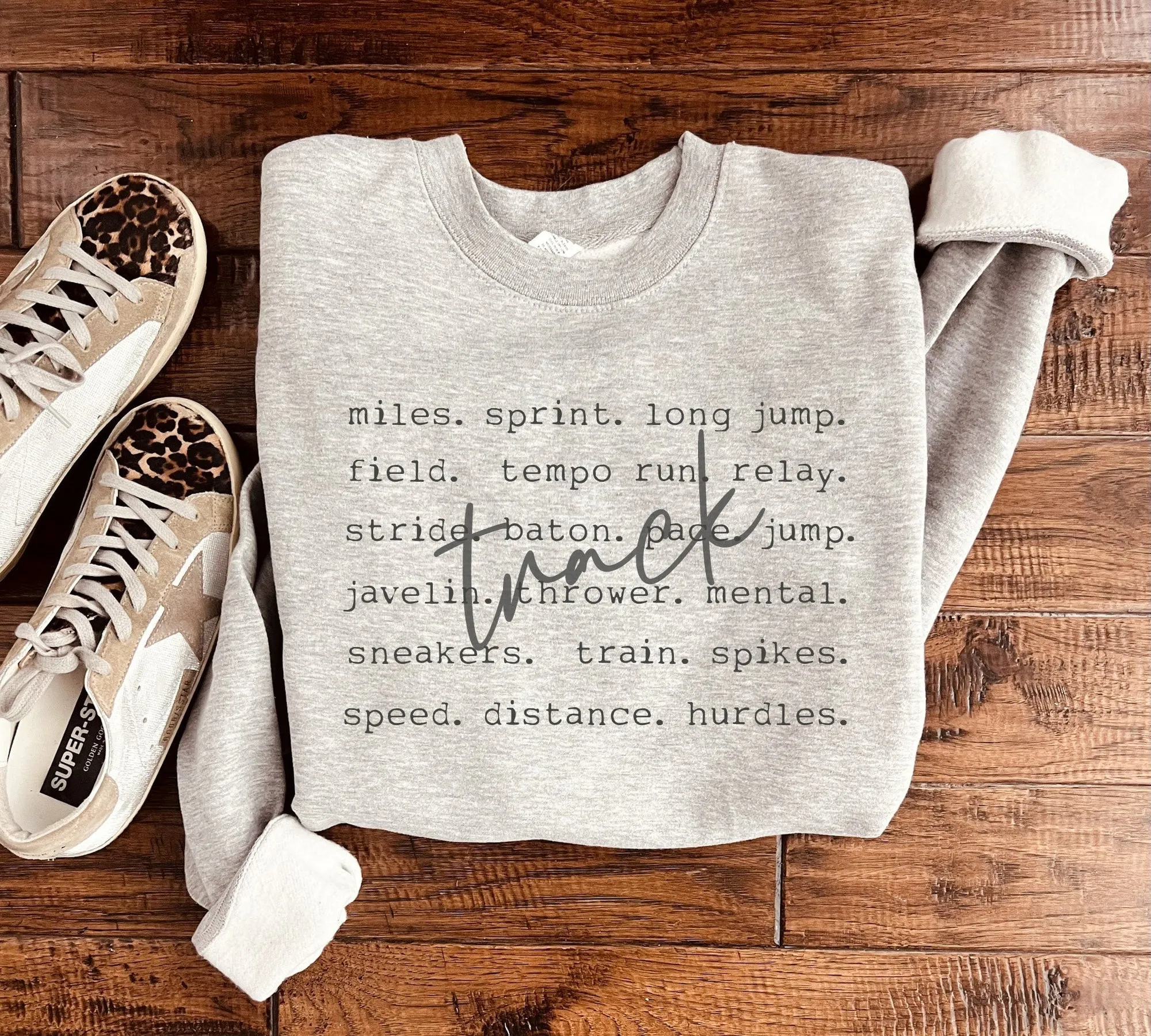 Two Colors Track Words Sweatshirt