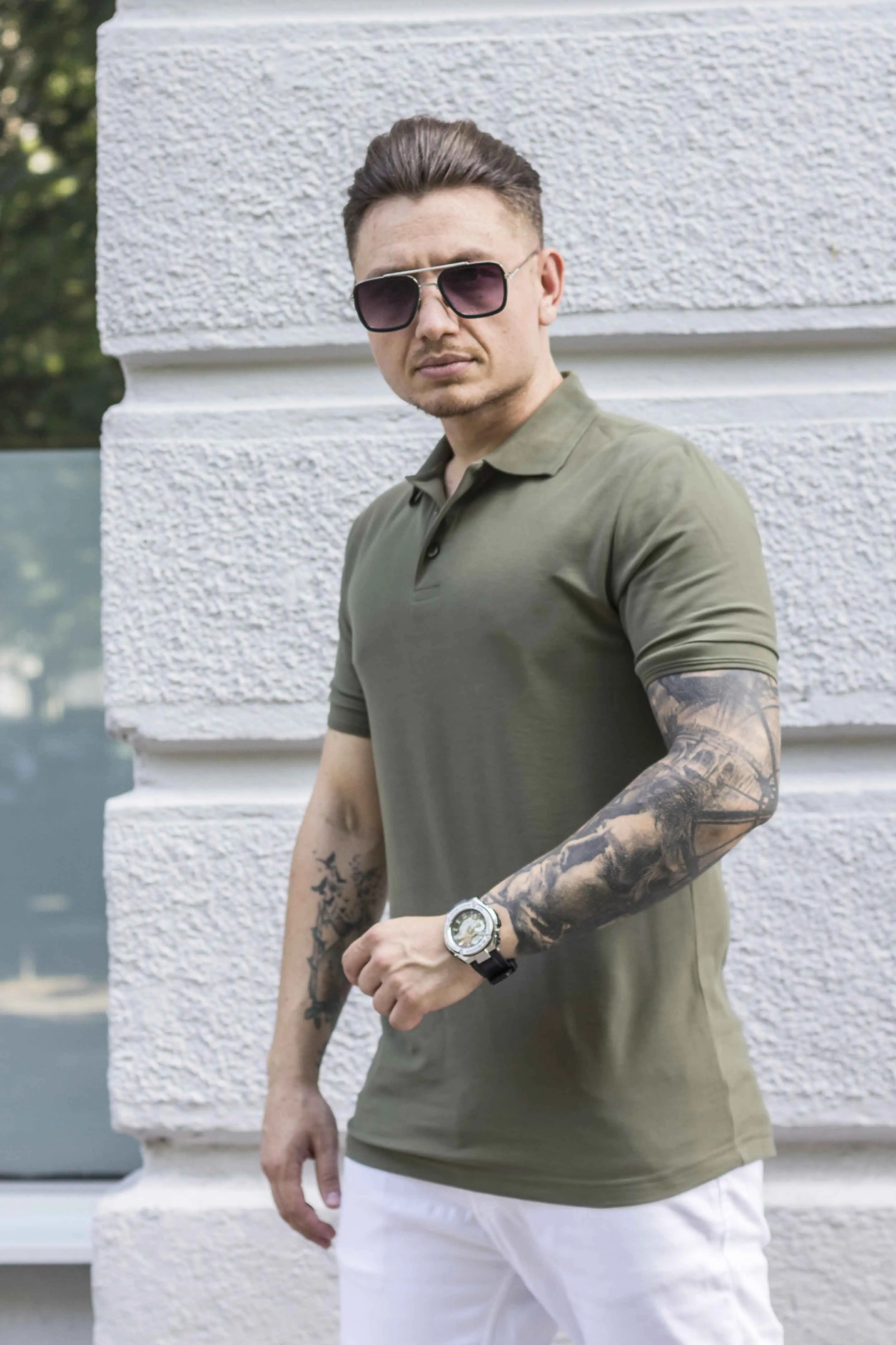 Khaki Polo T-shirt