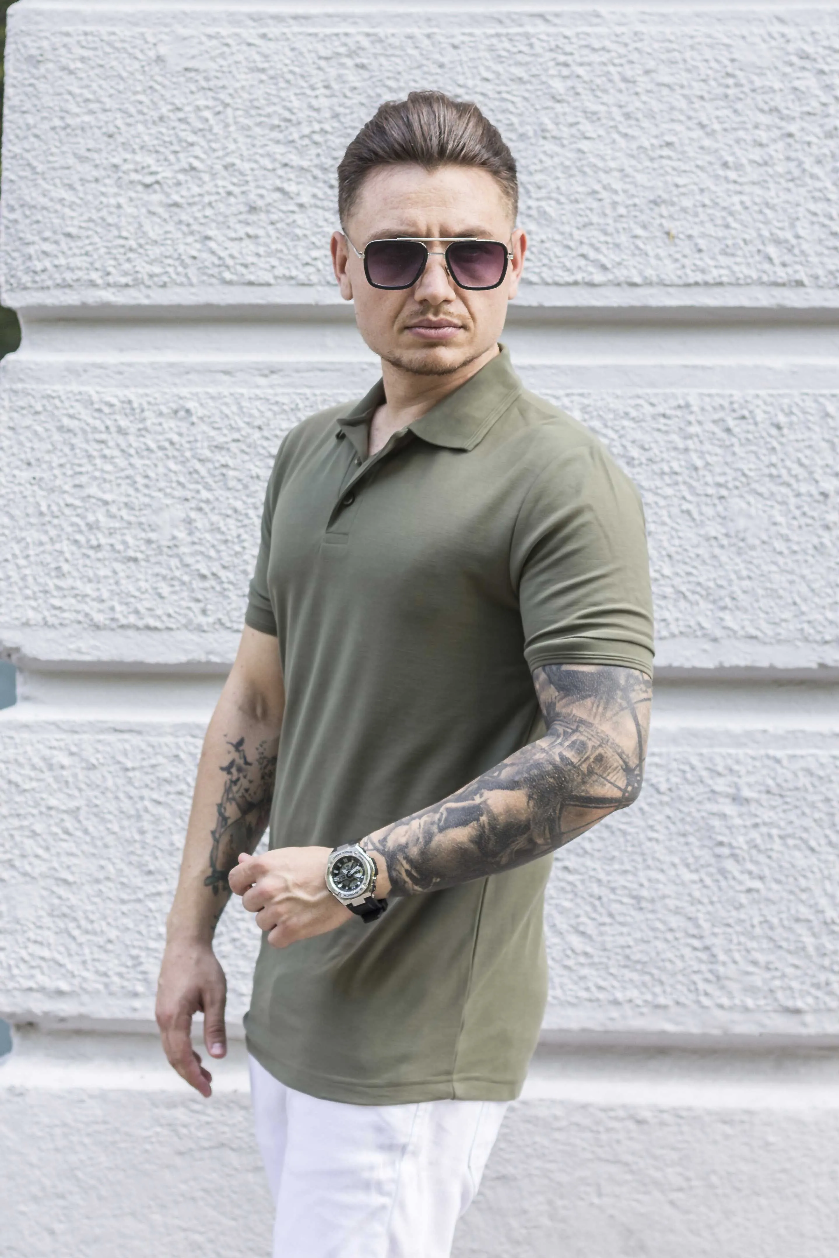 Khaki Polo T-shirt