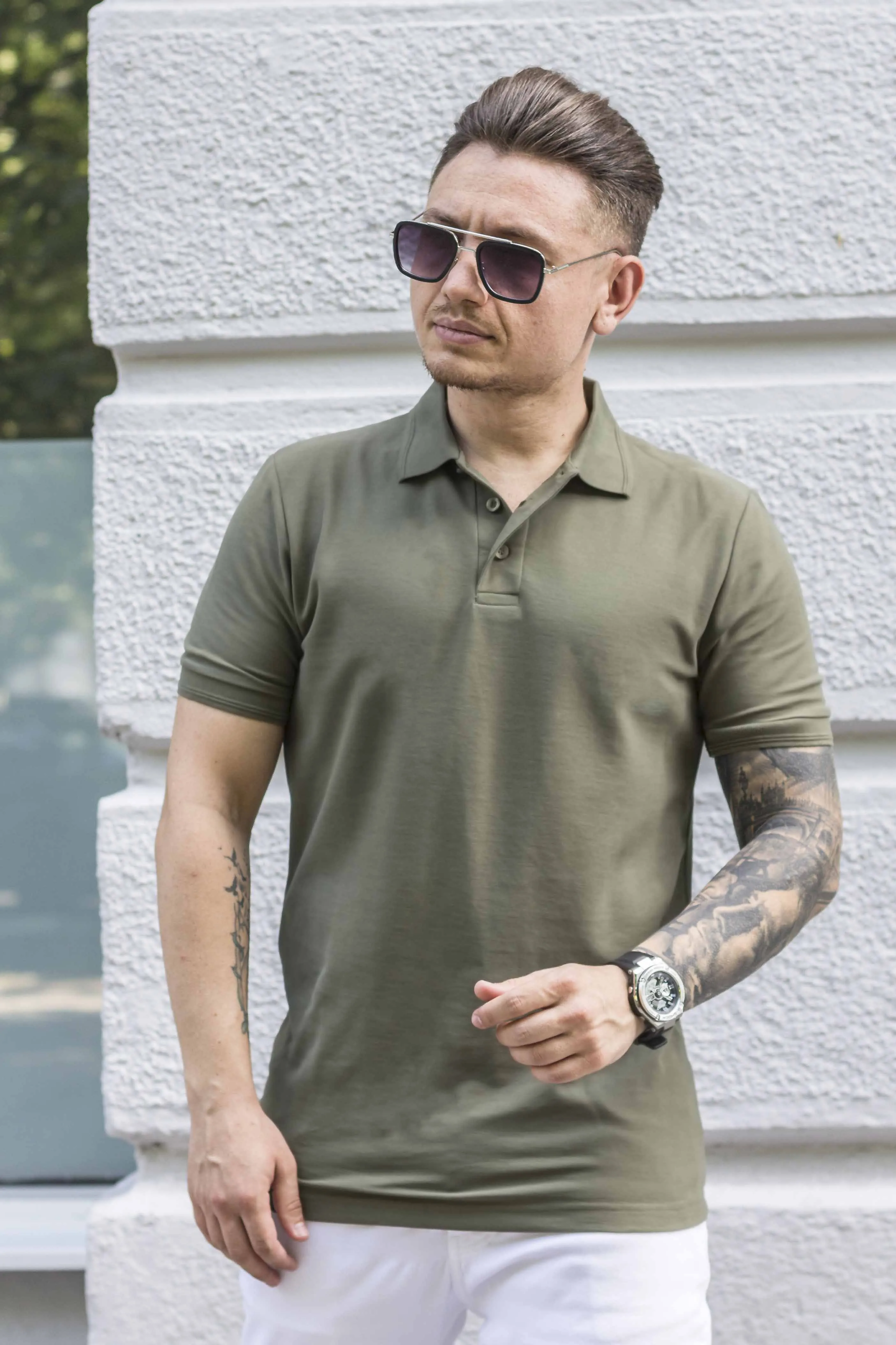 Khaki Polo T-shirt