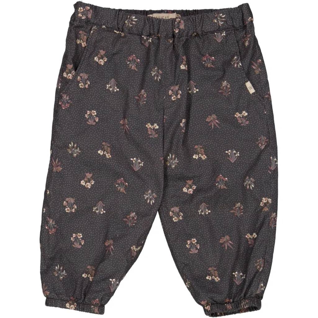 Trousers Malou Lined - black flowers