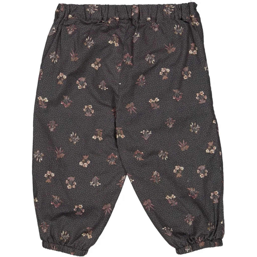 Trousers Malou Lined - black flowers