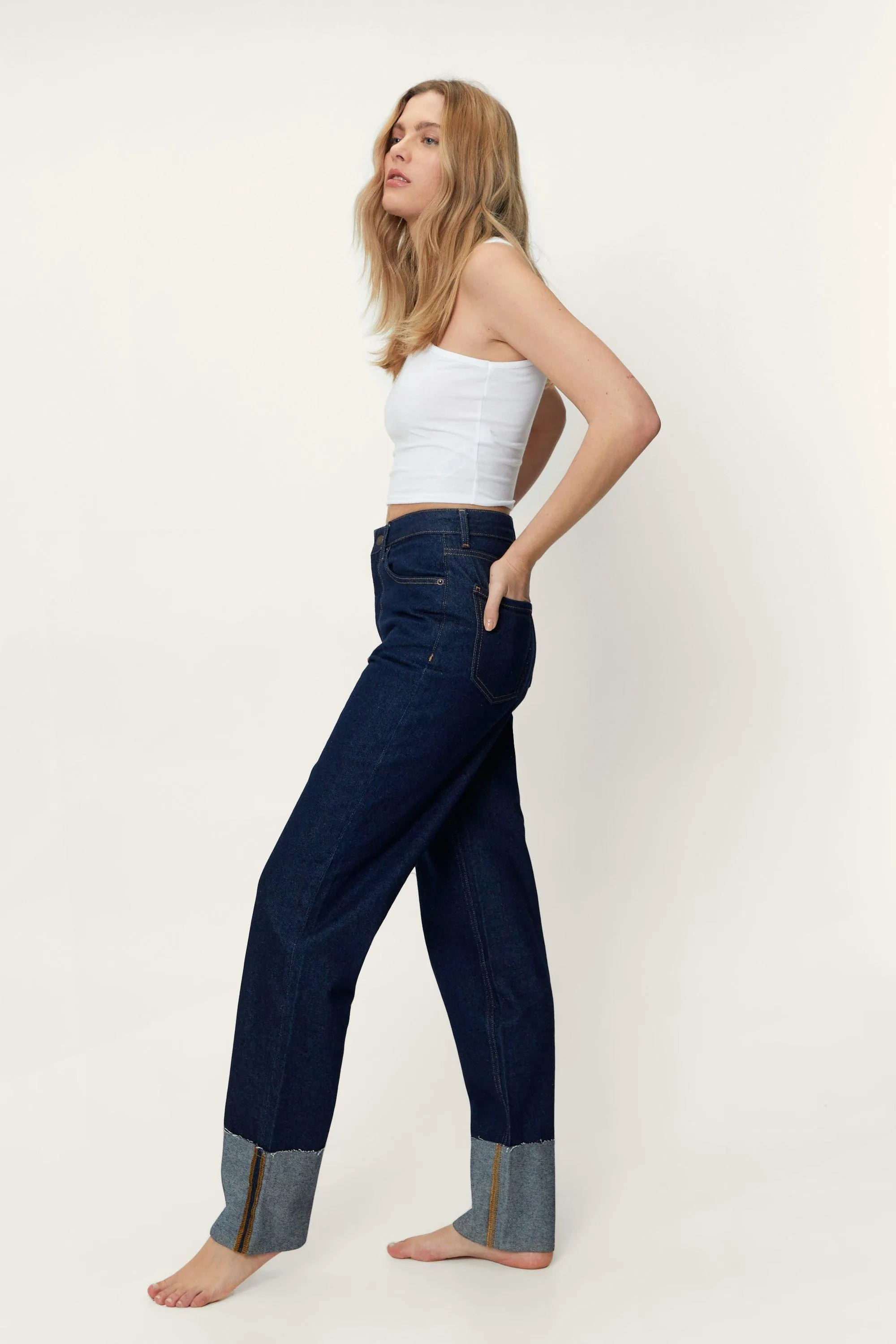 Turn Up Cuff Boyfriend Jeans