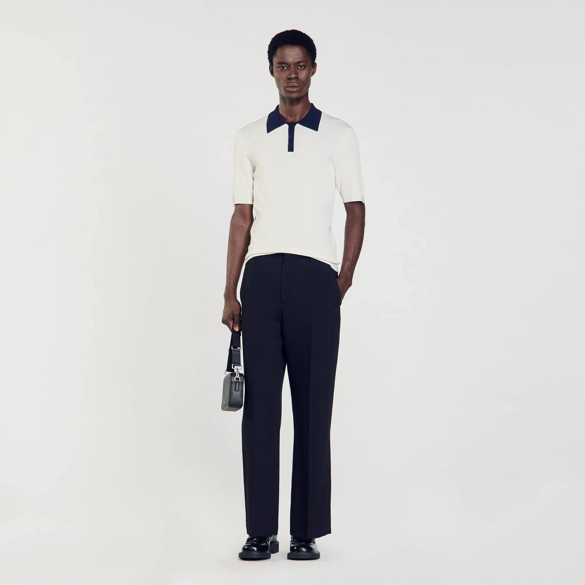 Two-tone polo shirt