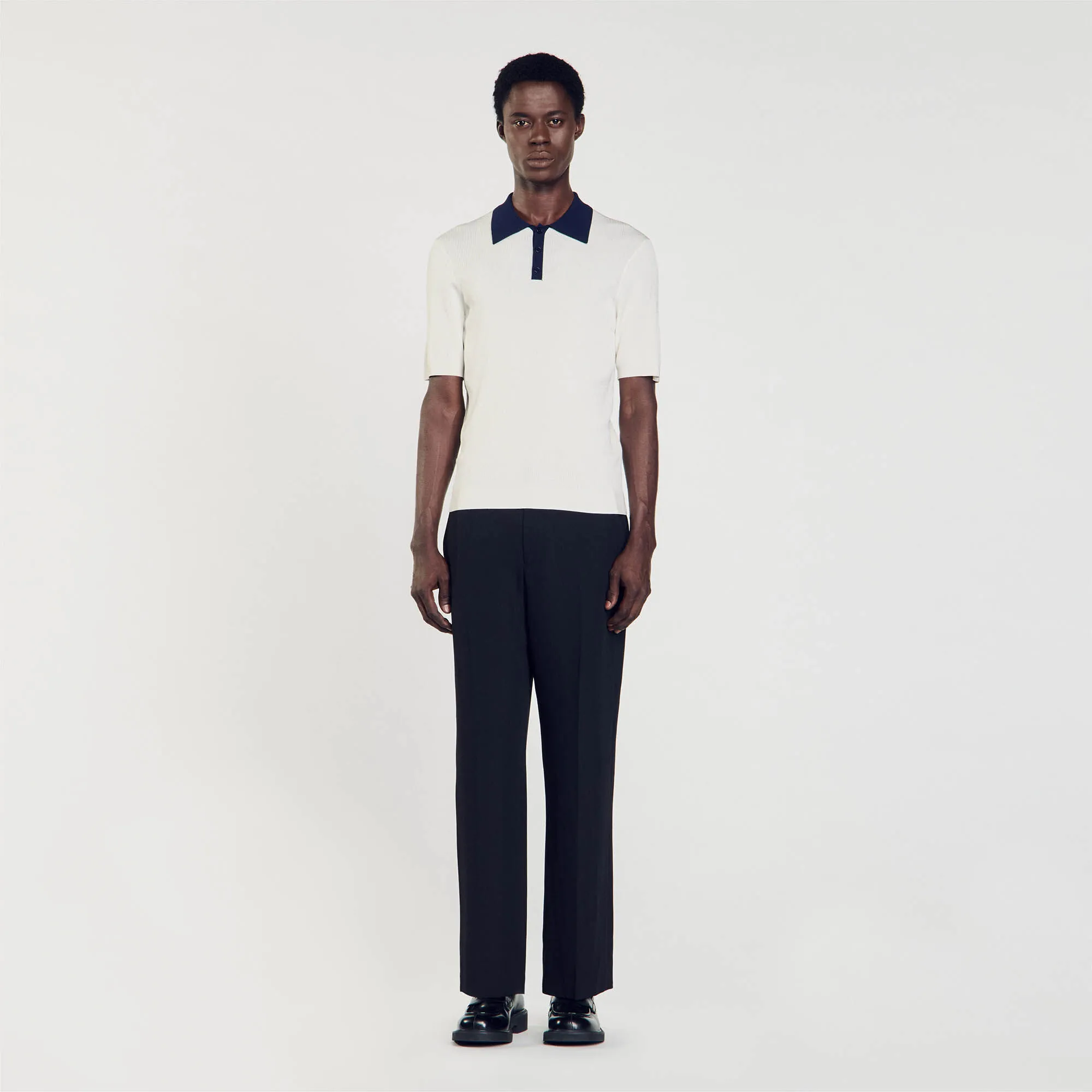 Two-tone polo shirt