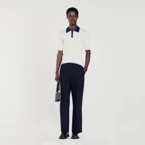 Two-tone polo shirt