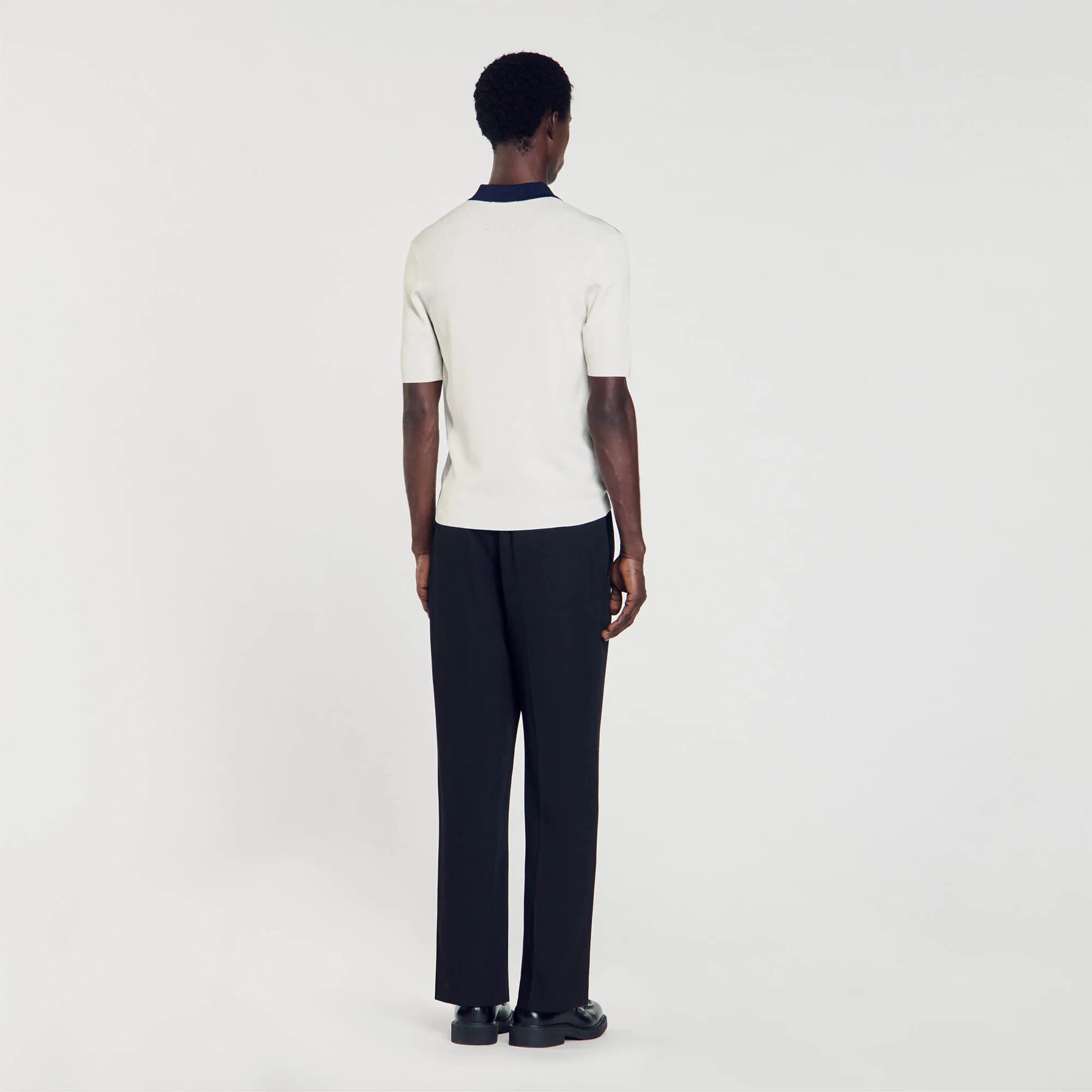 Two-tone polo shirt