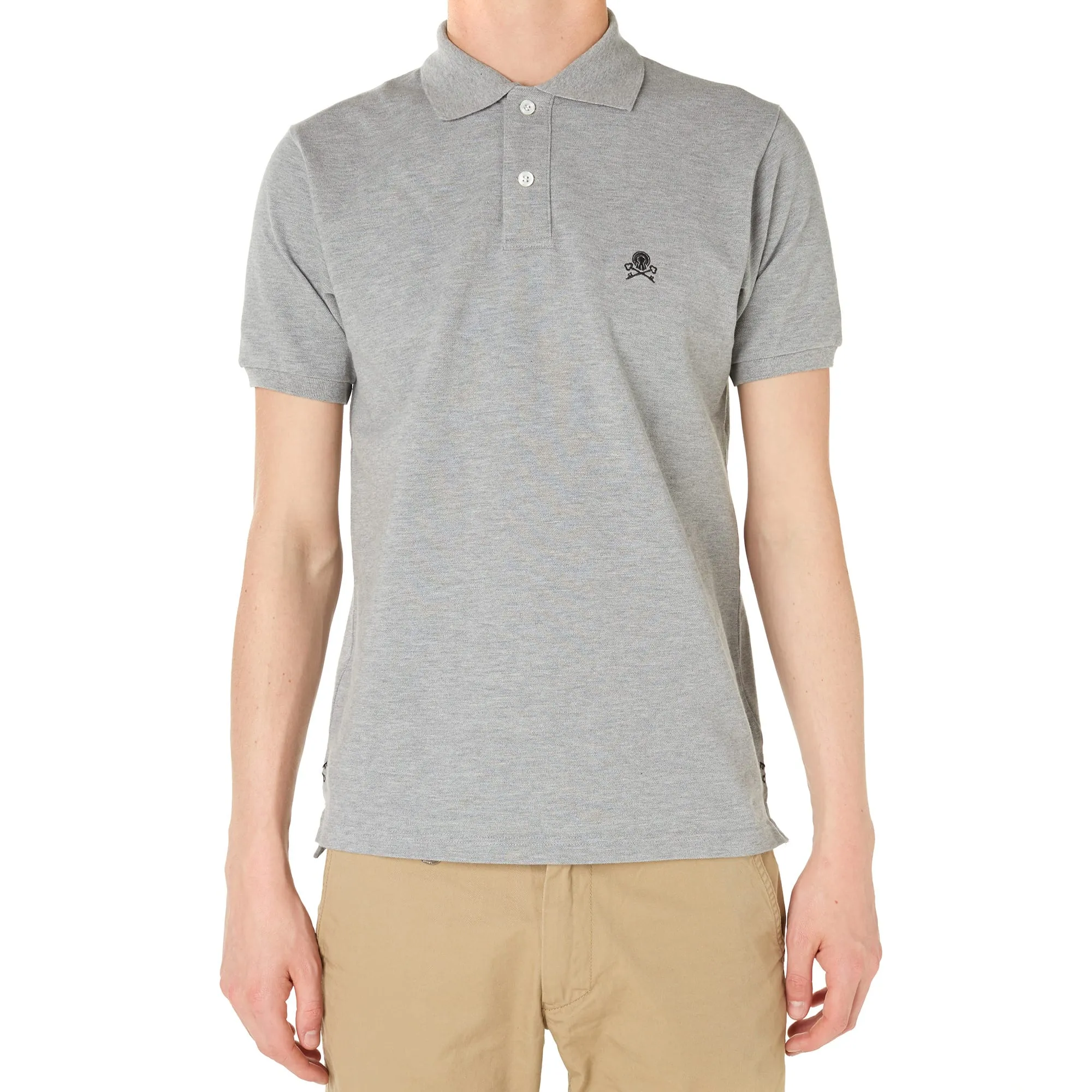 Uniform Experiment Skull Men's Polo Shirt Grey