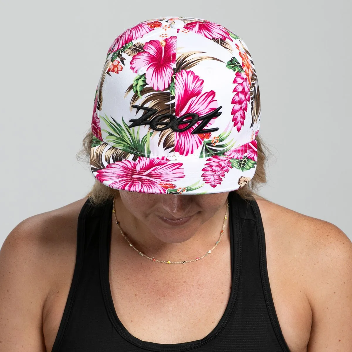 Unisex Flat Bill - Pink Floral