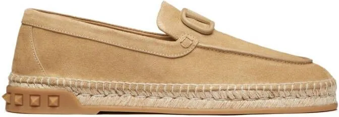 Valentino Garavani Leisure Flows suede espadrilles Neutrals