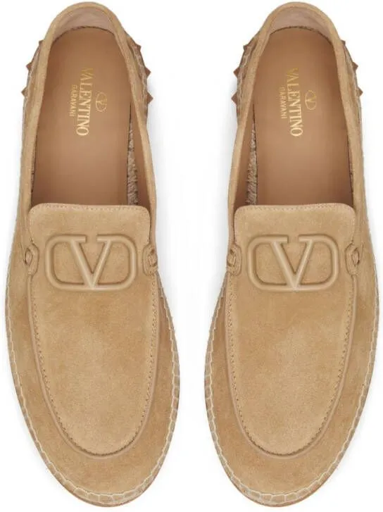 Valentino Garavani Leisure Flows suede espadrilles Neutrals