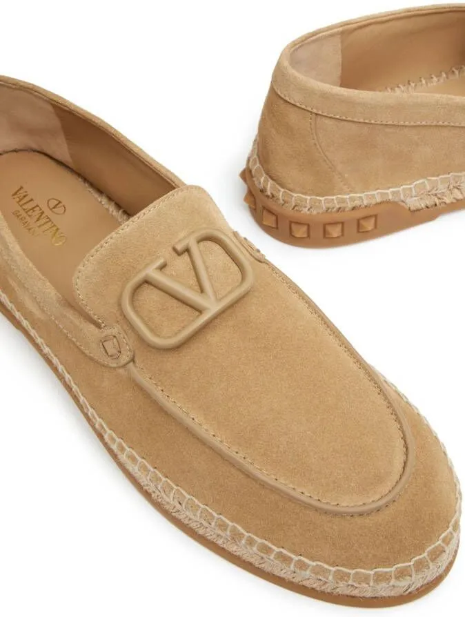 Valentino Garavani Leisure Flows suede espadrilles Neutrals