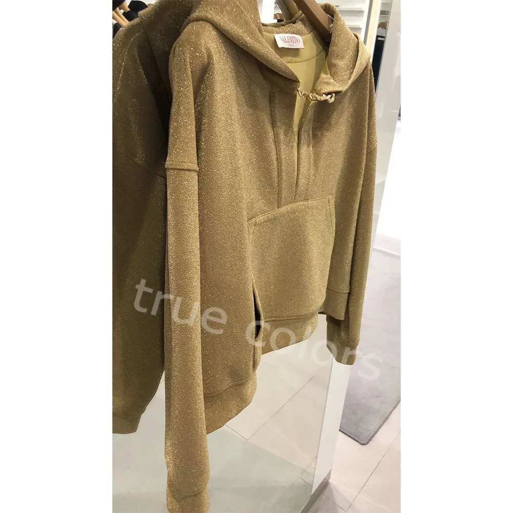 Valentino Vlogo Chain Jersey Lurex Sweatshirt