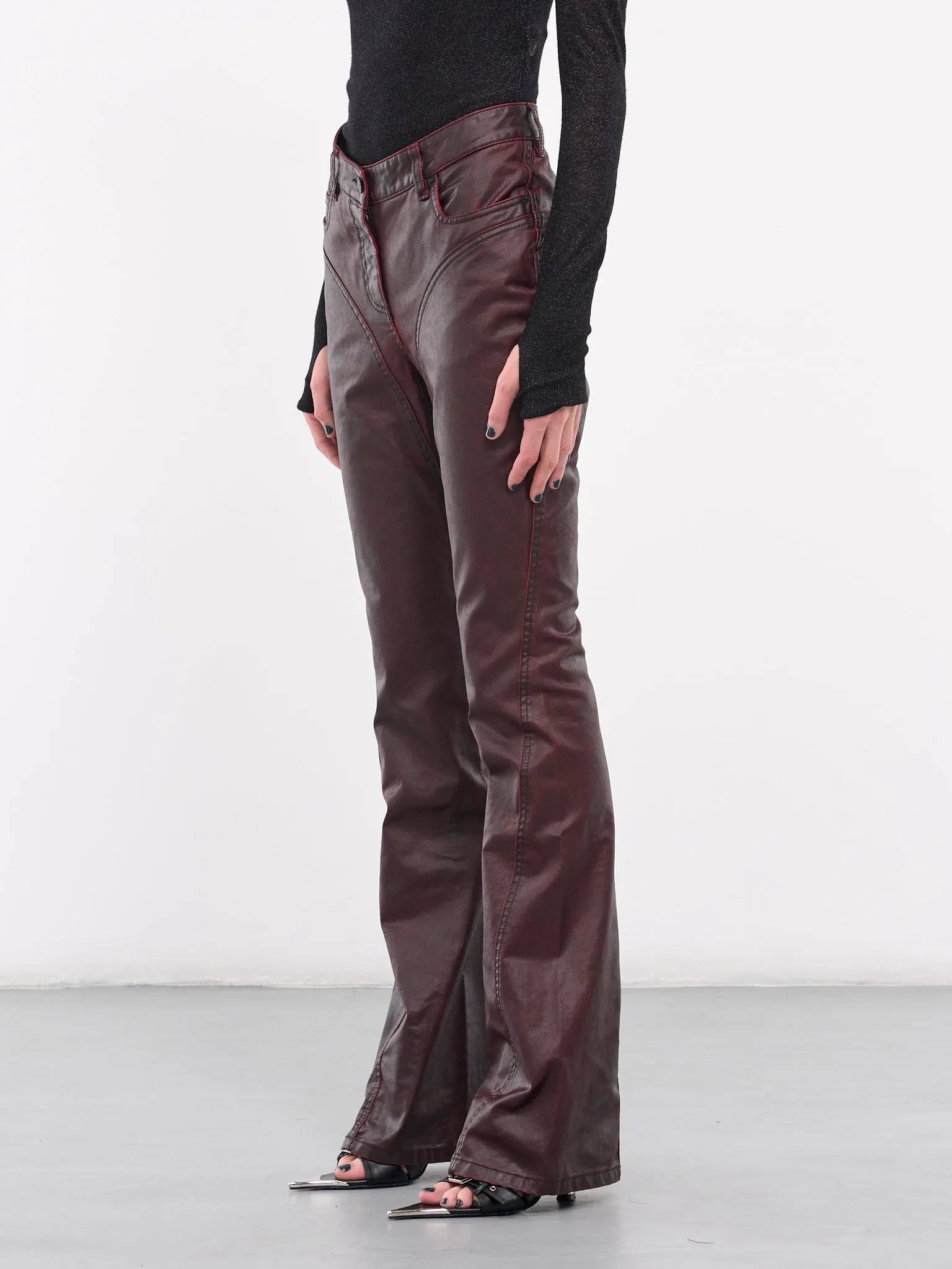 Vampire Waxed Denim Trousers (24F6PA0398286-VAMPIRE)