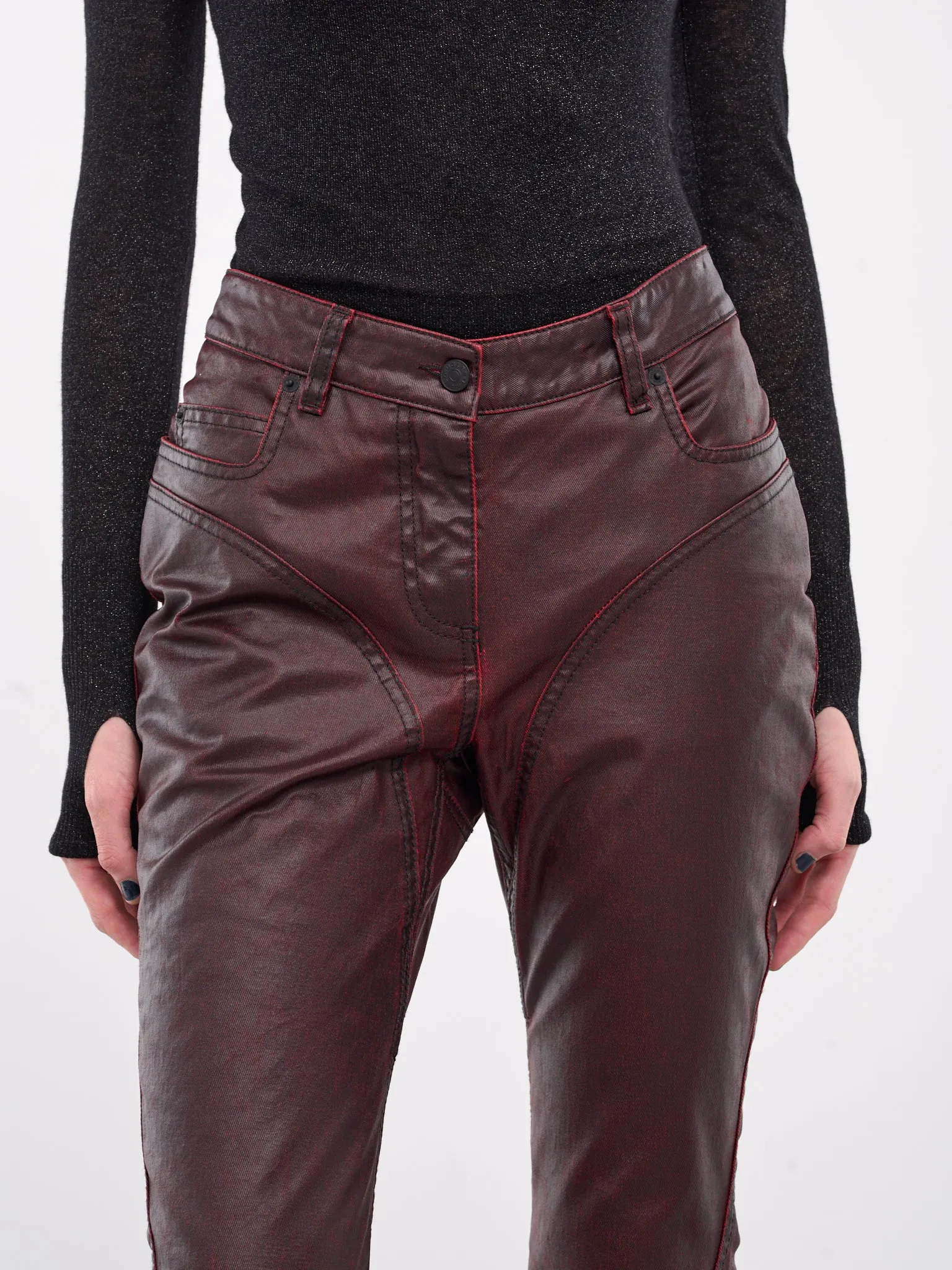 Vampire Waxed Denim Trousers (24F6PA0398286-VAMPIRE)