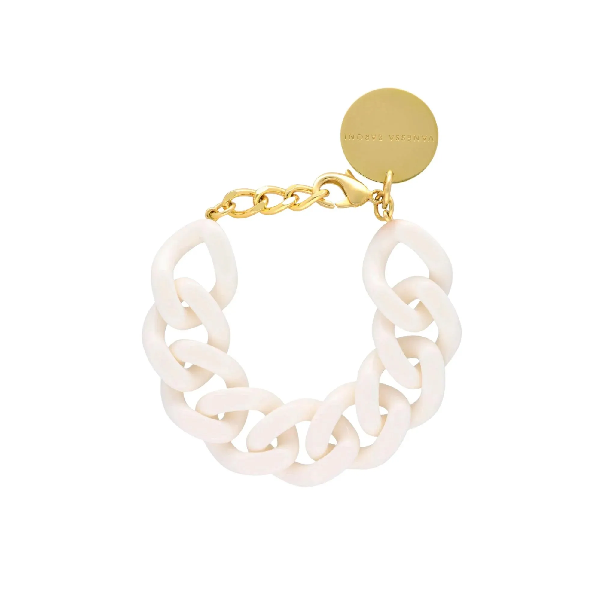 White Flat Chain Bracelet