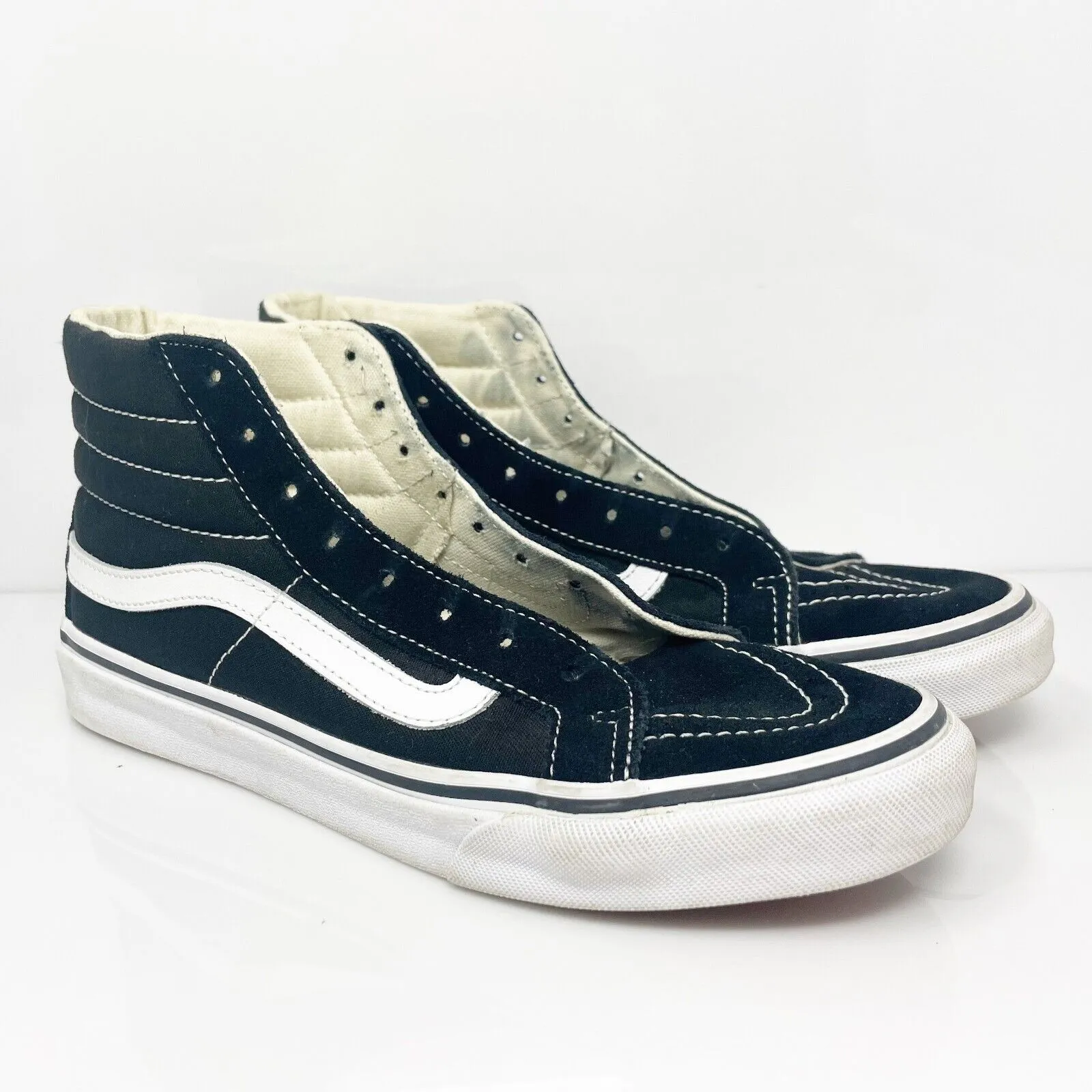 Vans Unisex Sk8 Hi 721278 Black Basketball Shoes Sneakers Size M 7 W 8.5