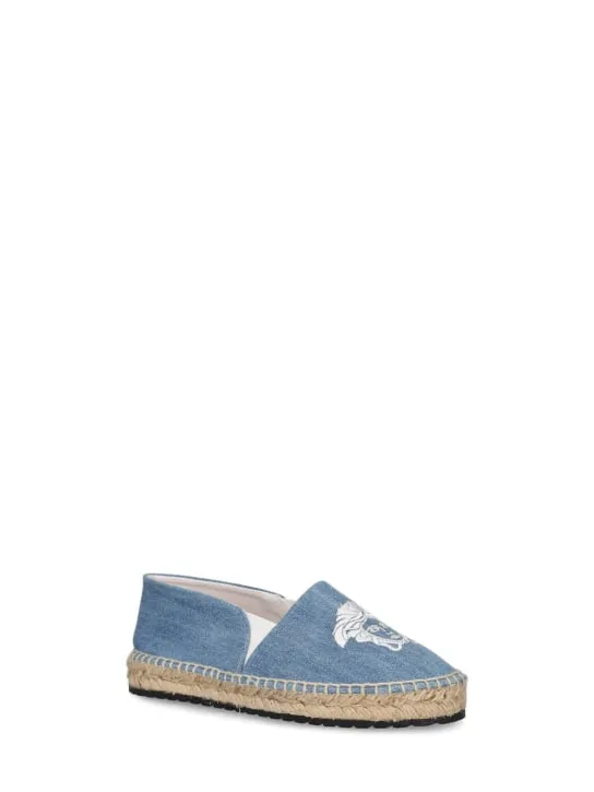 Luxurious Versace Medusa embroidered espadrilles