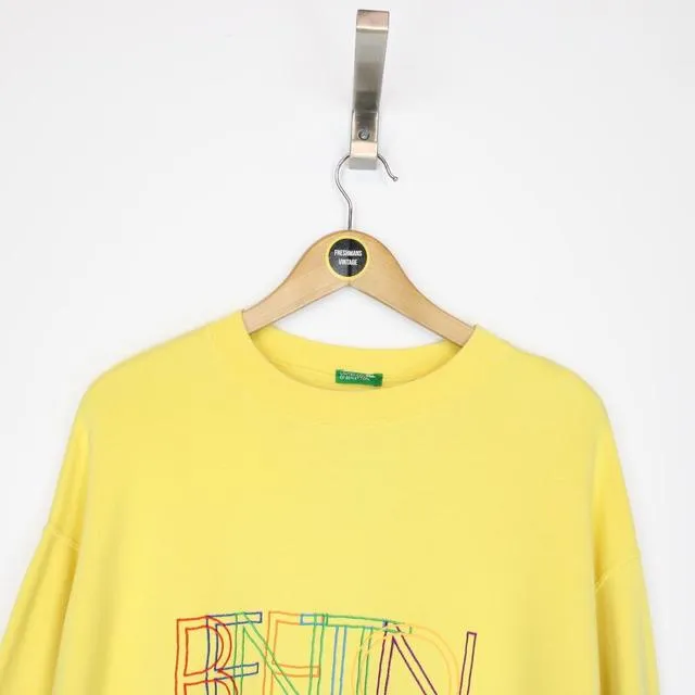 Vintage Benetton Spellout Sweatshirt XL