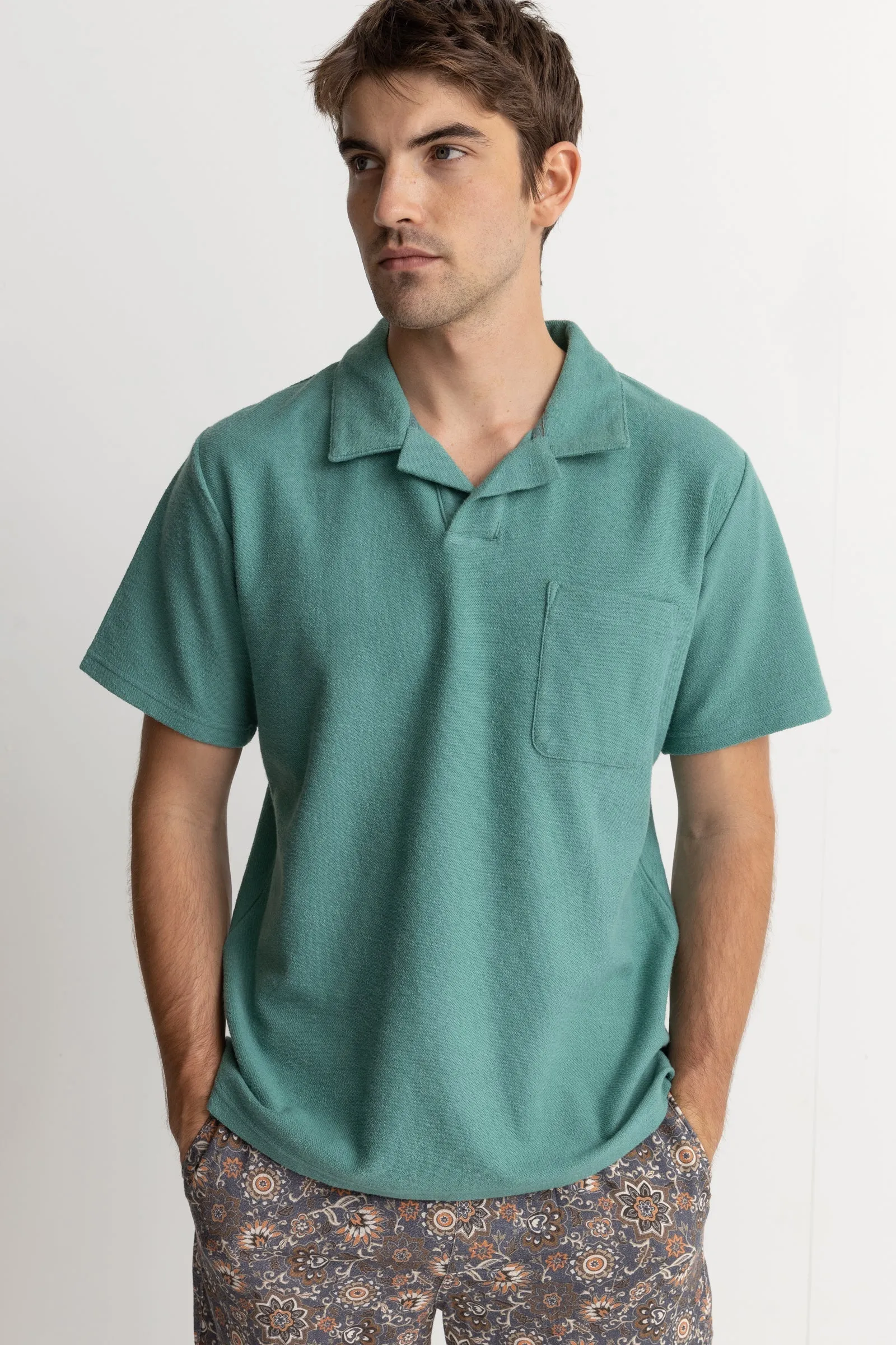 Vintage Terry Polo Teal