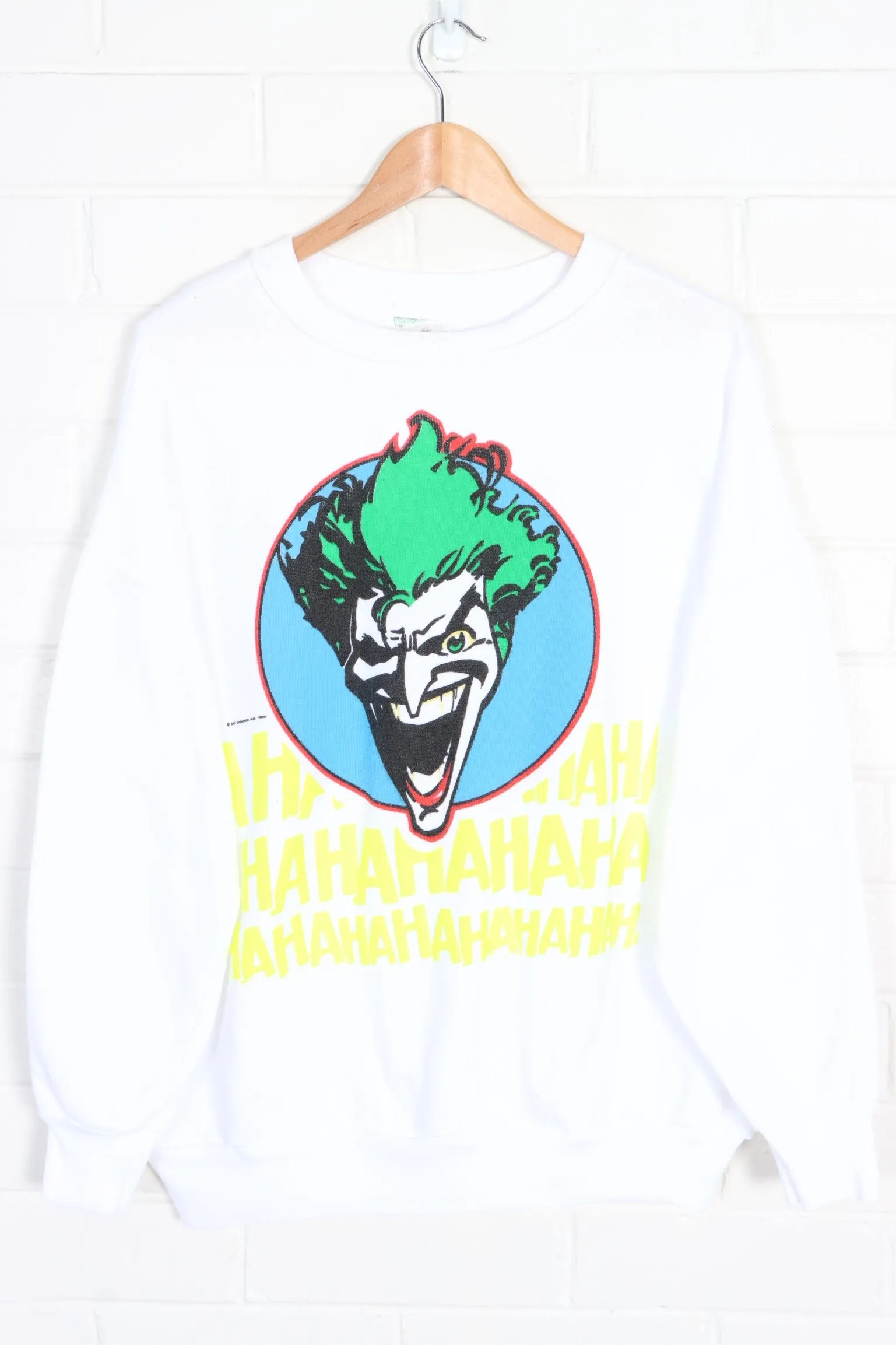 Vintage Batman Joker 1989 Laughing Haha Sweatshirt XL USA Made