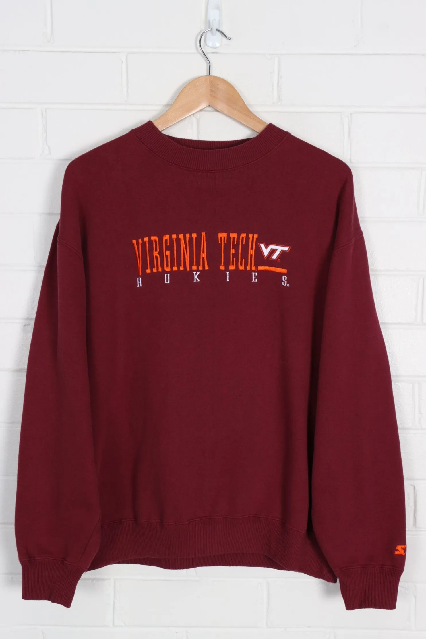 Virginia Tech Hokies XL Embroidered College STARTER Sweatshirt