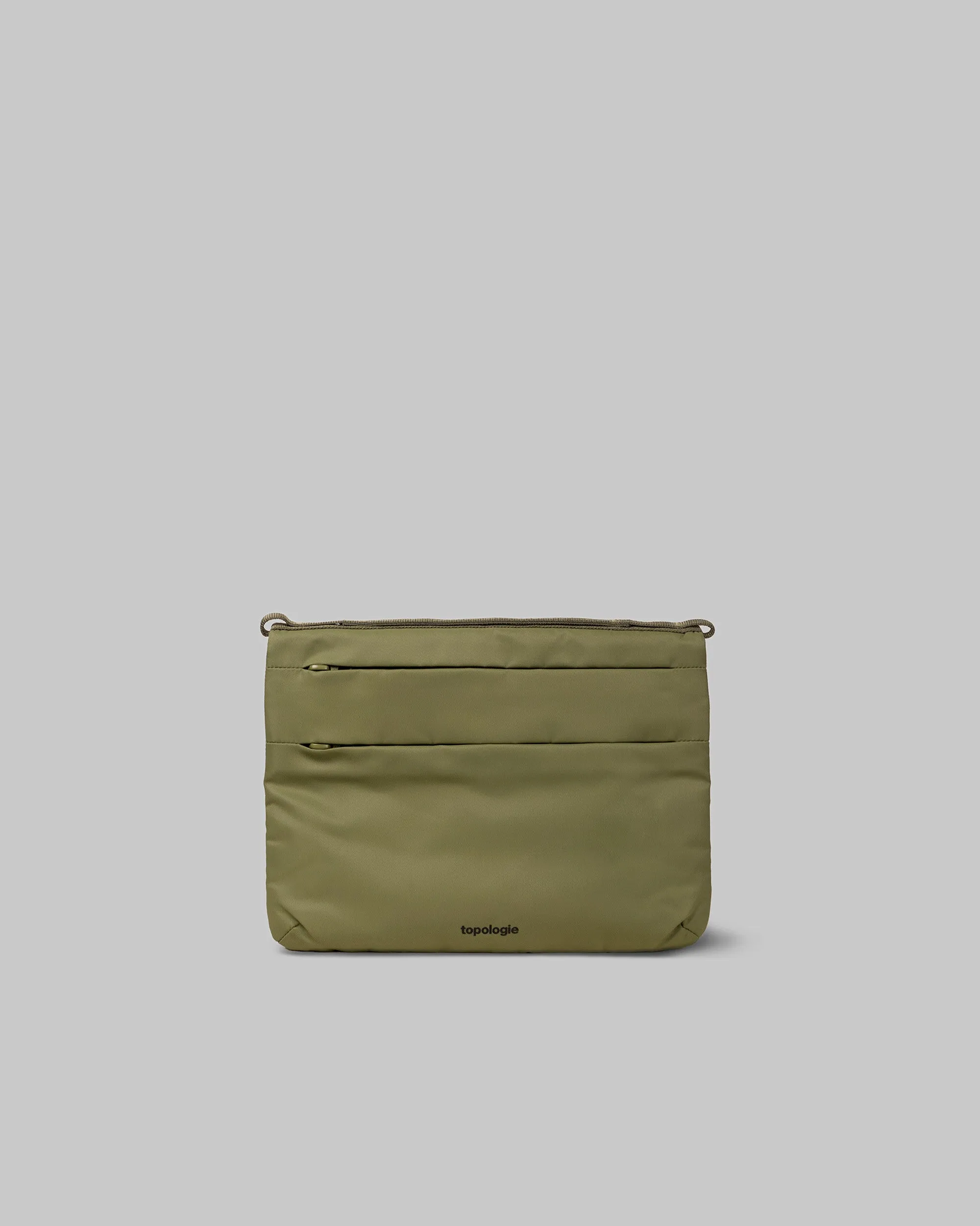 Wares Flat Sacoche Bag Medium Olive Bomber