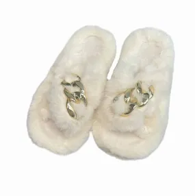 White Chains Slippers