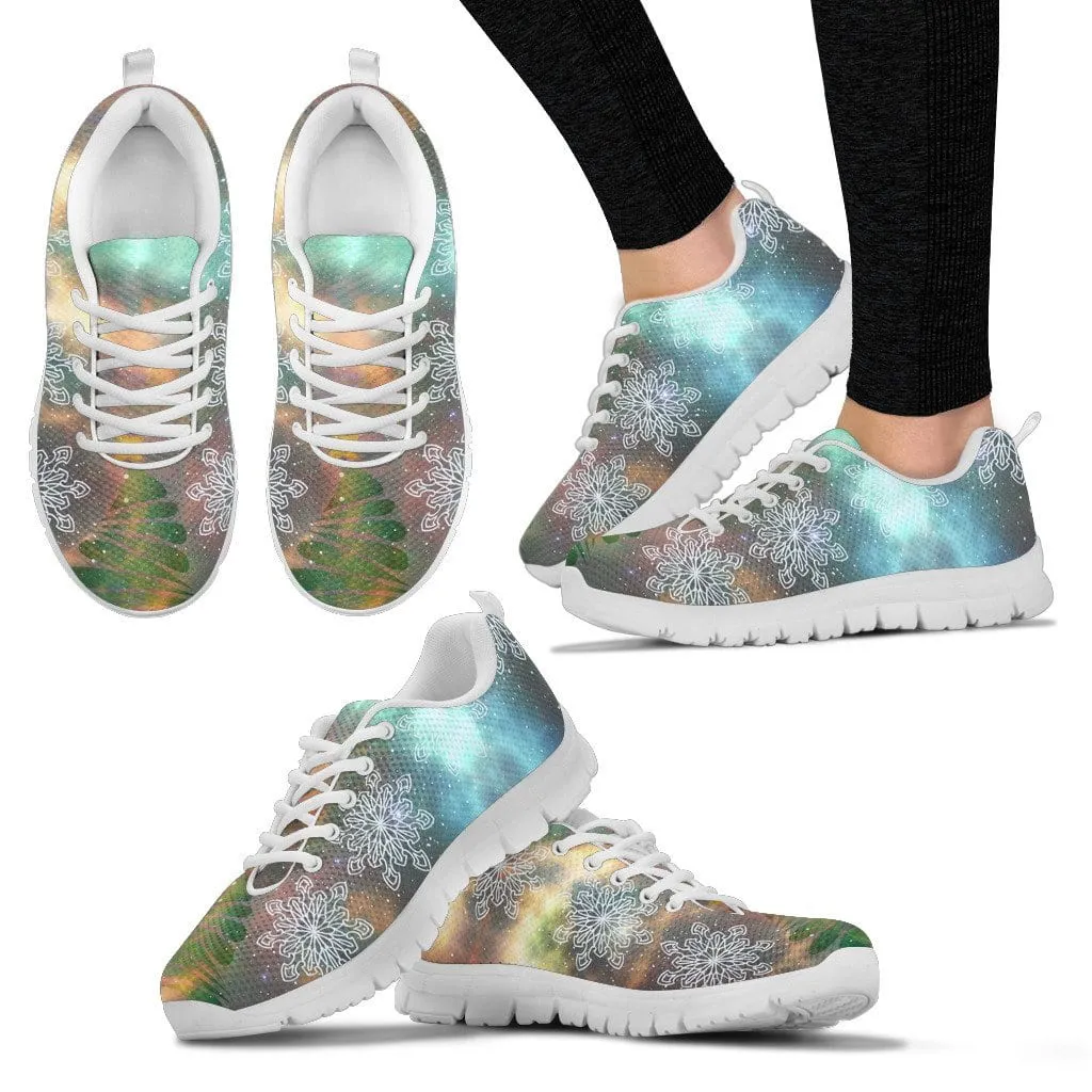 White Christmas Universe Women's Sneakers