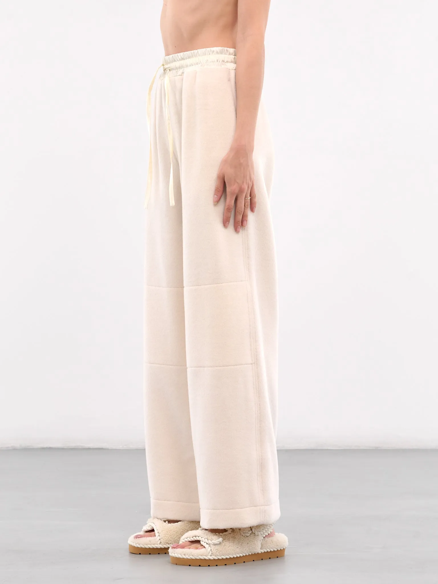 Wide Leg Drawstring Trousers (J40KA0250-J20228-OFF-WHITE)