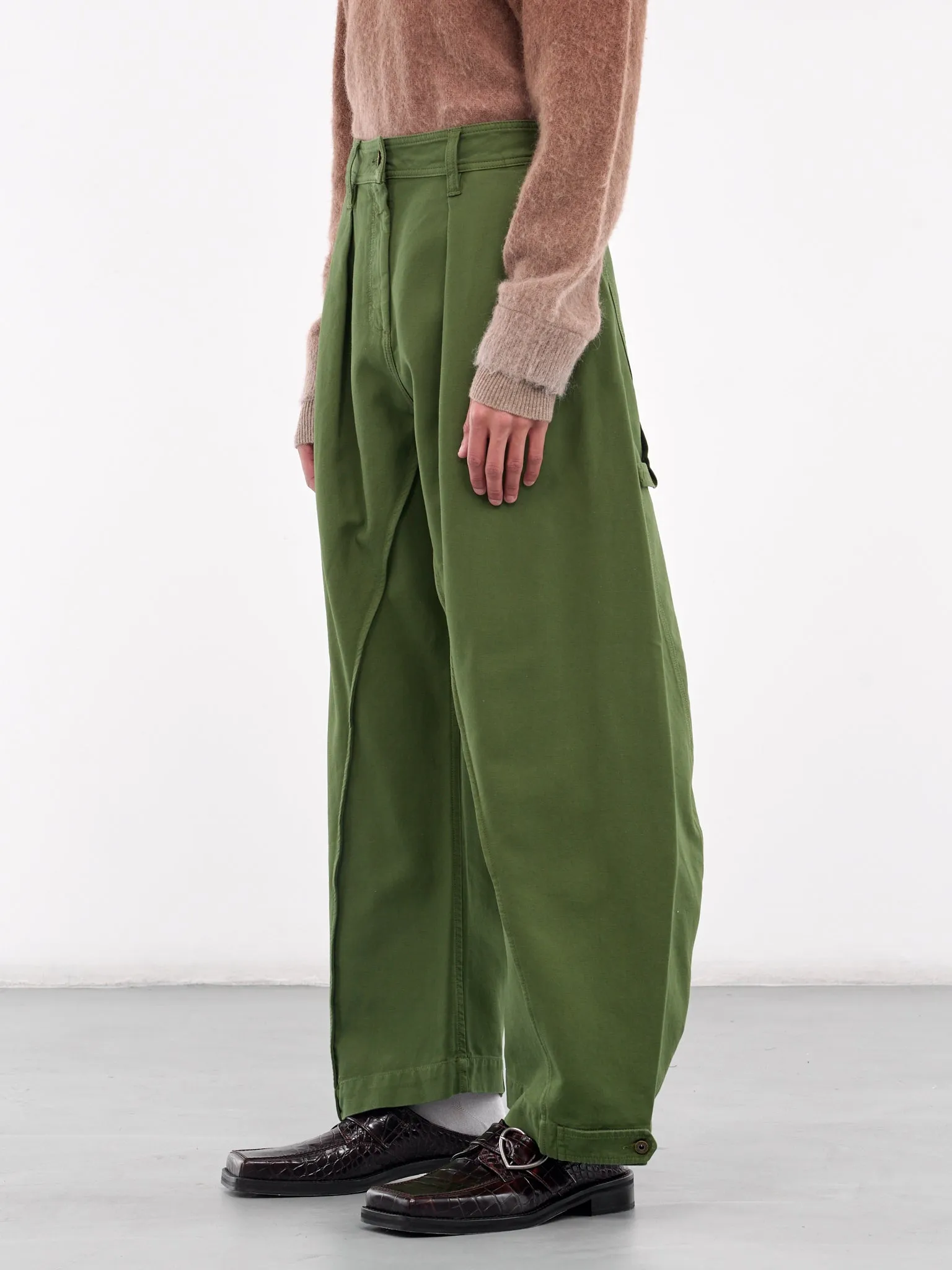 Wide Leg Trousers (TR0381-PG1587-DARK-GREEN)